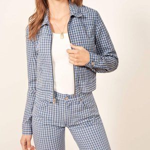 Reformation Cher Jacket in Valley Plaid